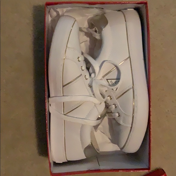 Guess Shoes - Guess Women's Gilda Logo Metallic Trim Low-Top